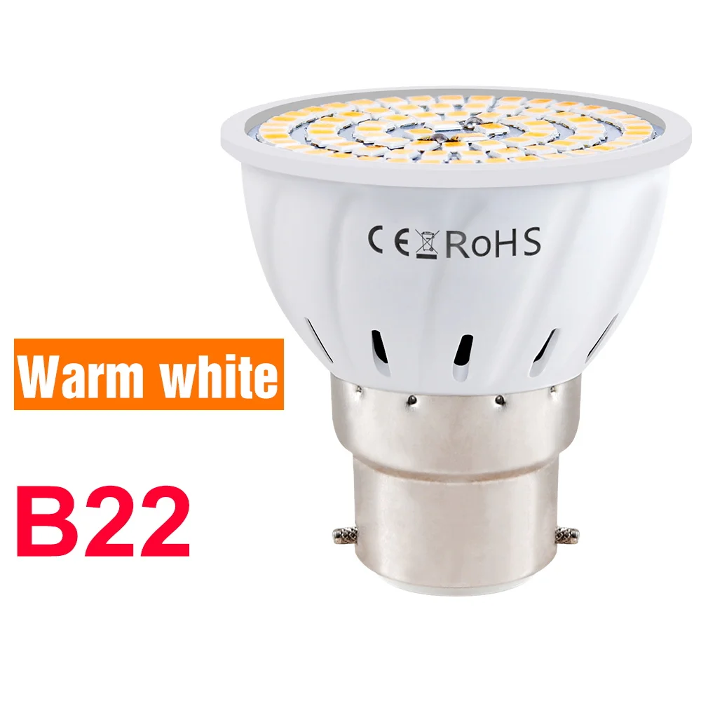 Led E27 Lamp Gu10 Spotlight Lamp E14 Warm Wit Licht B22 Led Lamp Ac 220-240V Voor Huis Woonkamer Slaapkamer Studeerkamer Kroonluchters