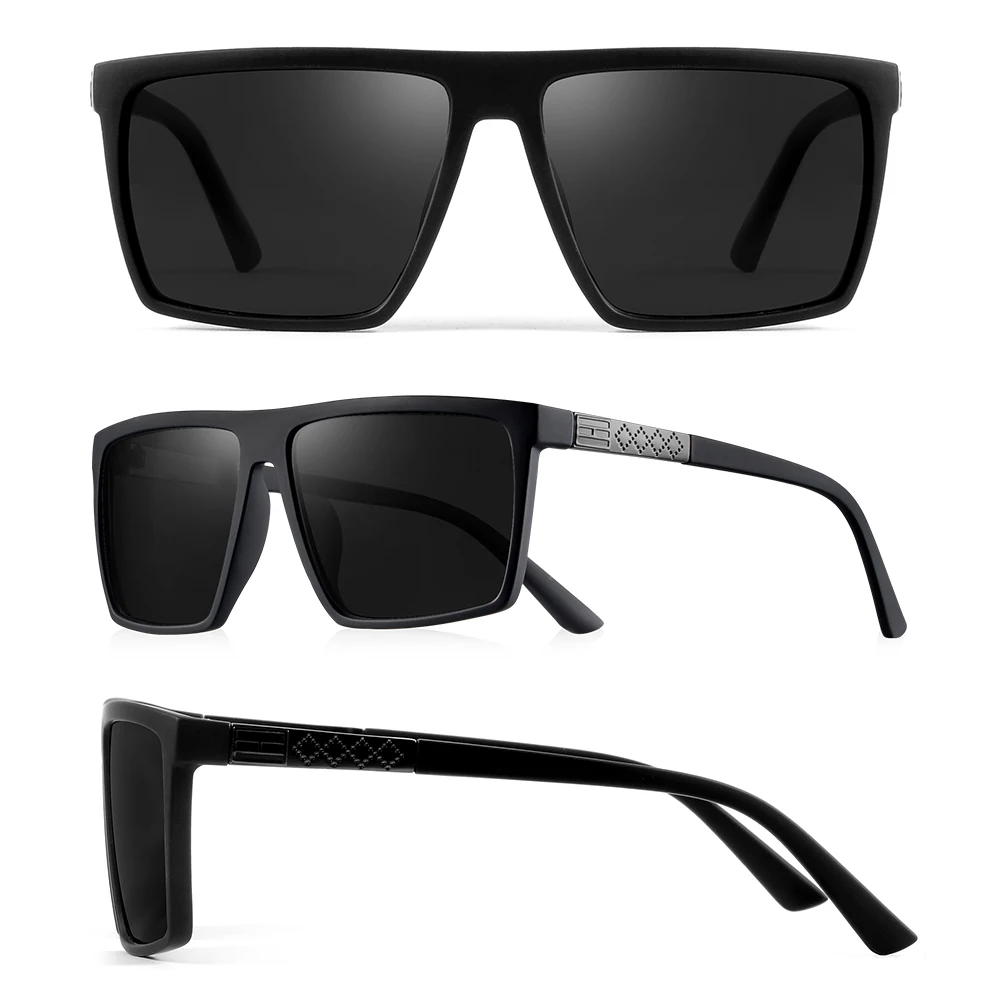 CRIXALIS Classics Quadratische Polarisierte Sonnenbrille Männer Anti-glare Outdoor Fahren Sonnenbrille Männliche Mode Strand Shades UV Schutz – Detail 4