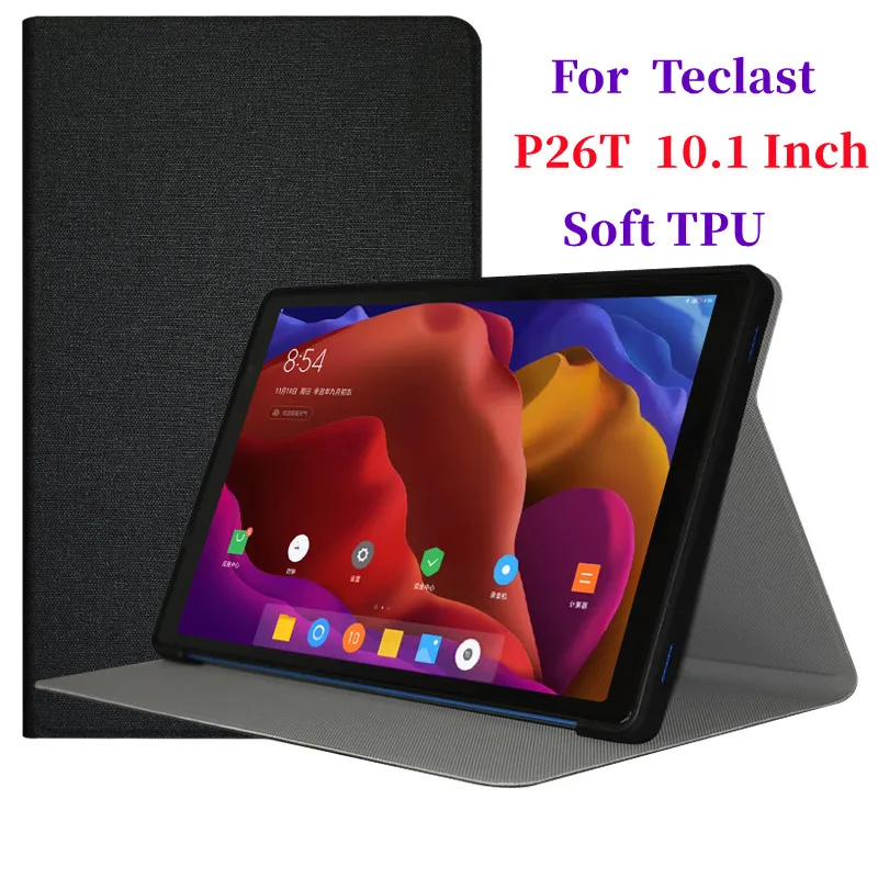 Ultra Thin Three Fold Stand Case For Teclast P26T 10.1inch Tablet Soft TPU Drop Resistance Cover For p26t New Tablet Pc