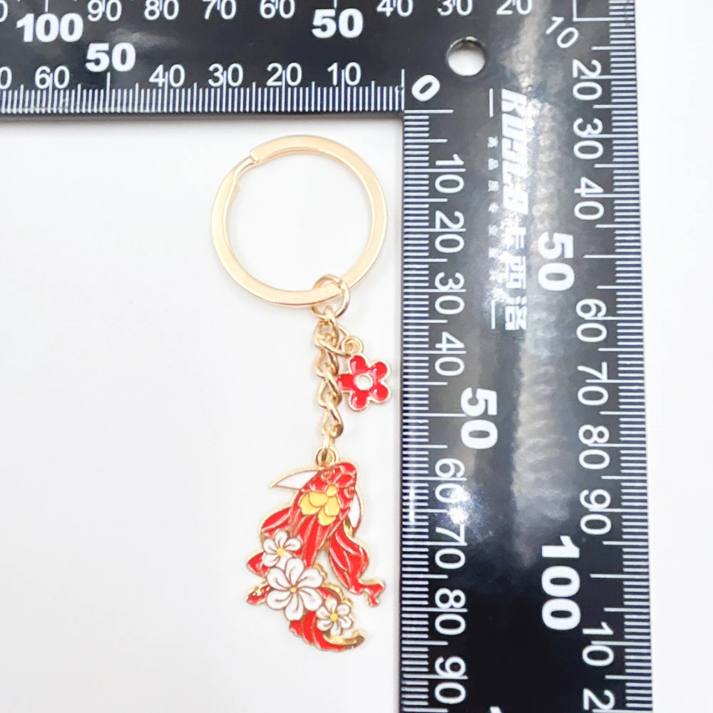 New Fashion Flower Fish Koi KeyChain Key Chain Car Keyring Women Child Gift Jewelry