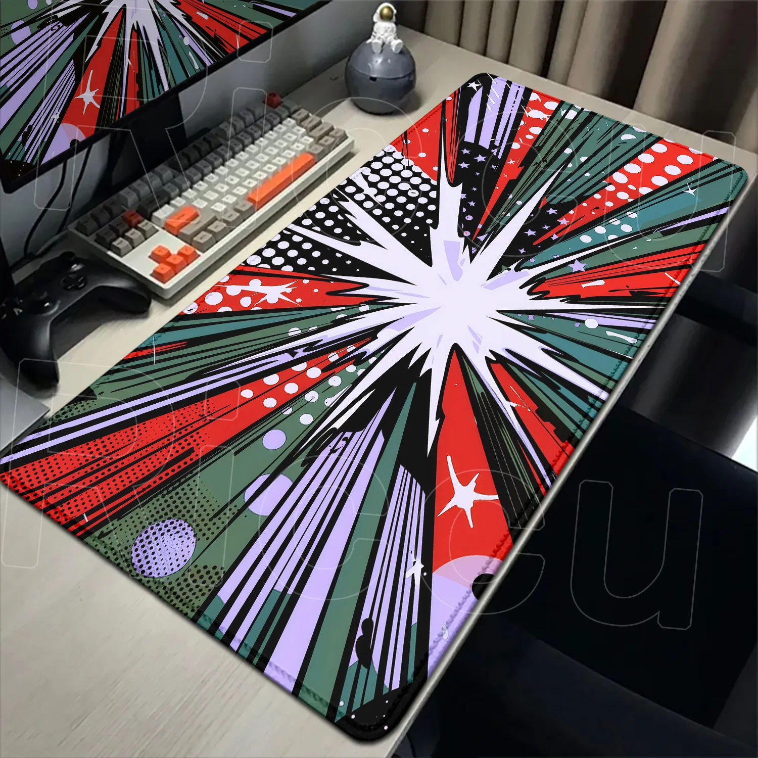 

XXL Large Explosion graffiti protective Expand Desk Mat Gamer Rubber Carpet Run Computer Mouse Pad Gaming PC Accessory Mousepad