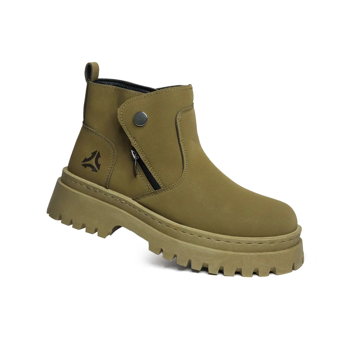 

Мужские высокие ботинки Fipatbu, модная обувь для активного отдыха с противоскользящими шнурками, женские кожаные туфли, подходящие для пар.