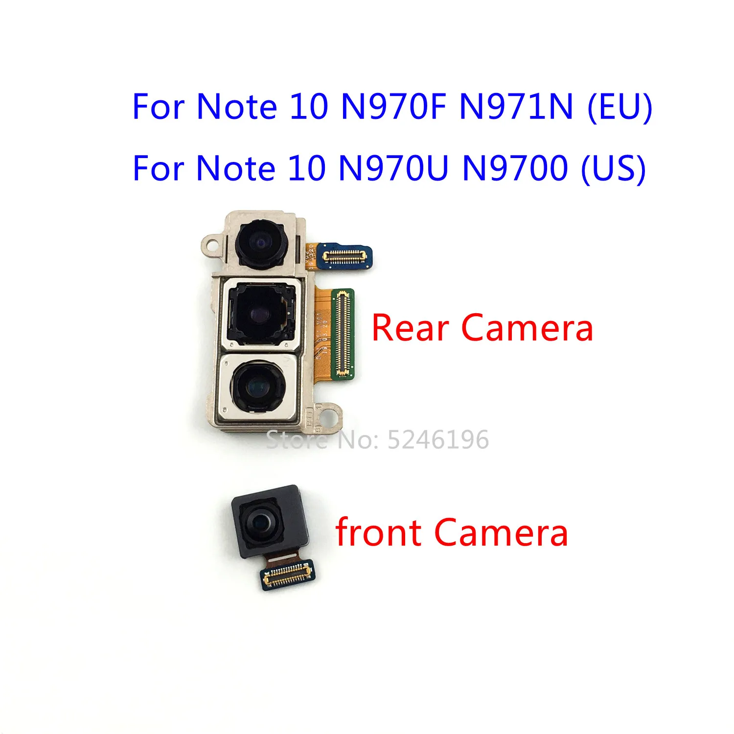 

1 шт. задняя большая основная задняя камера, модуль передней камеры для Samsung Galaxy Note 10 SM-N970F N971N (EU) Note 10 SM-N970U N9700 (США)