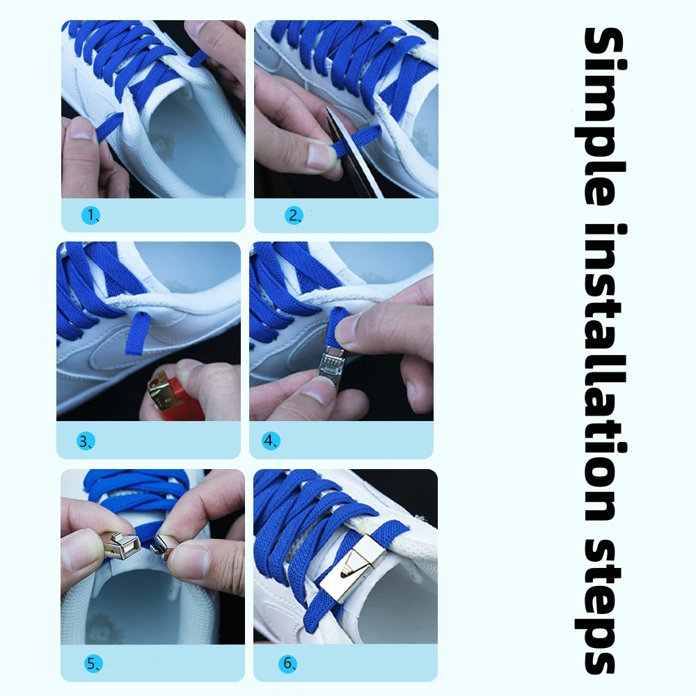 New for Spring Press Lock Shoelace Without Tie Flat Elastic Laces Sneakers Kid Adult No Tie Shoe Laces Shoes Accessories 8MM