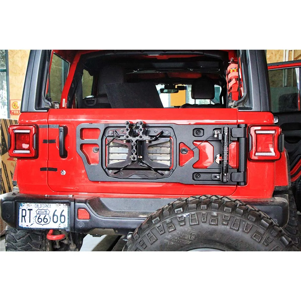 

POISONFROG Spare Wheel Carrier Tire Support With Lock for 2018-UP Jeep Wrangler JL