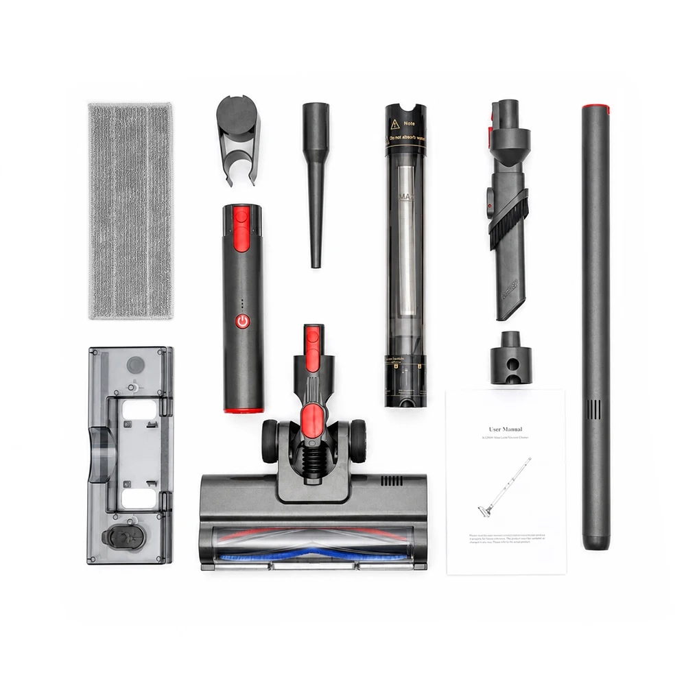 Vacuum and Mop in One with 0.3L Dust Cup and Removable Brush Roll for Whole House Daily Floor Care