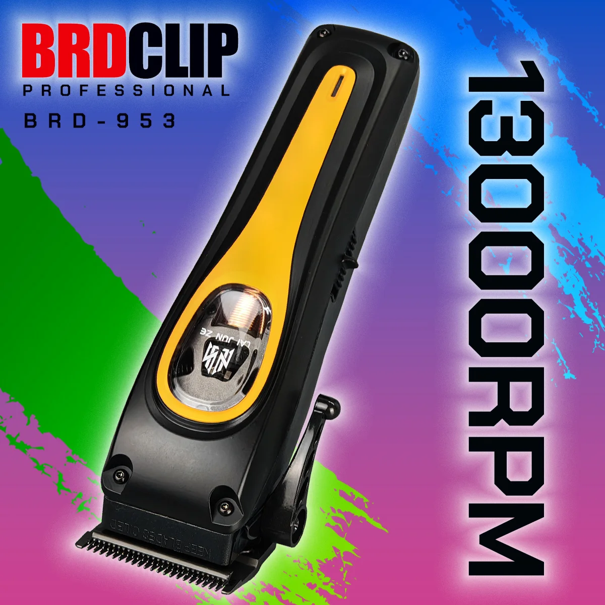 2026 7800-13000RPM BRDCLIP Professional Hair Clipper Vector Motor 953 DLC Carbon Steel Blade 5 Adjustment Trimmer FA1981 7500RPM