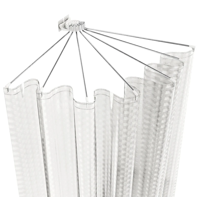 

Shower curtain set Non-punching fan shower curtain rod curved stainless steel bathtub curtain