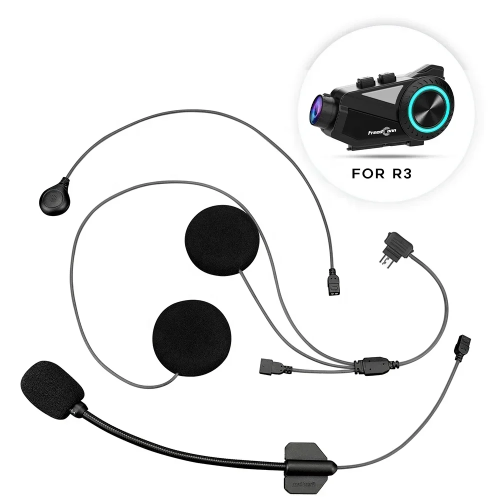 FreedConn R3 Pro WiFi grabación auriculares intercomunicador casco 1000M Bluetooth intercomunicador 2K WiFi cámara de vídeo para casco de motocicleta