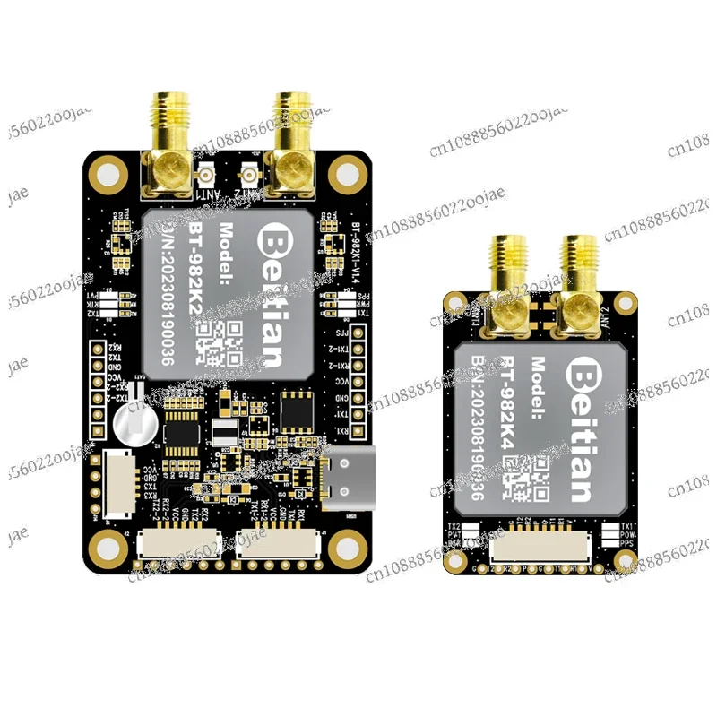 UM982 Modülüne Uygulanabilir RTK Yüksek Hassasiyetli CM Sınıfı Çift Anten Yönlü İHA GNSS Kartı BT-982K1