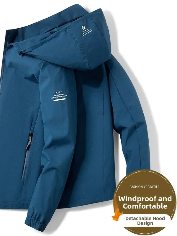 

Men's Slim Fit Casual Jaet Autumn Winter Busin Sle Youthful Hat-On-Off Design Faionable Outerwear Comfortable Polyes...