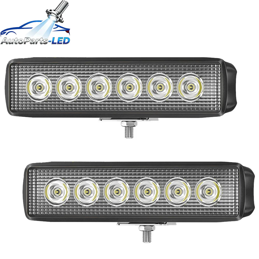

4pcs 18w 6 LED Car Work Light Spotlight Universal Offroad Automobile Truck Driving Fog Headlights DRL Driving Lamp 12V