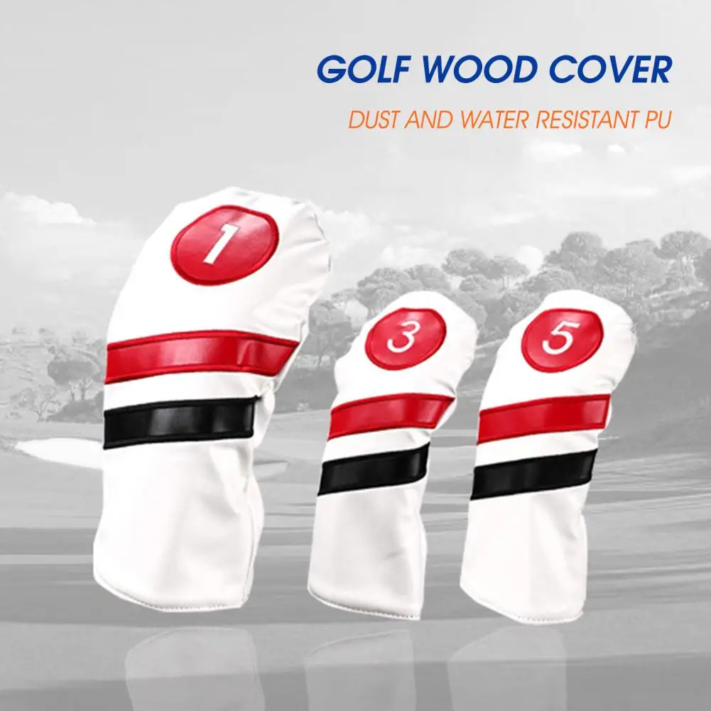 Putter Headcover Waterproof Non-slip Wear-resistant Soft Lining Fine Workmanship Protective Portable 1 3 5 Driver Headcover