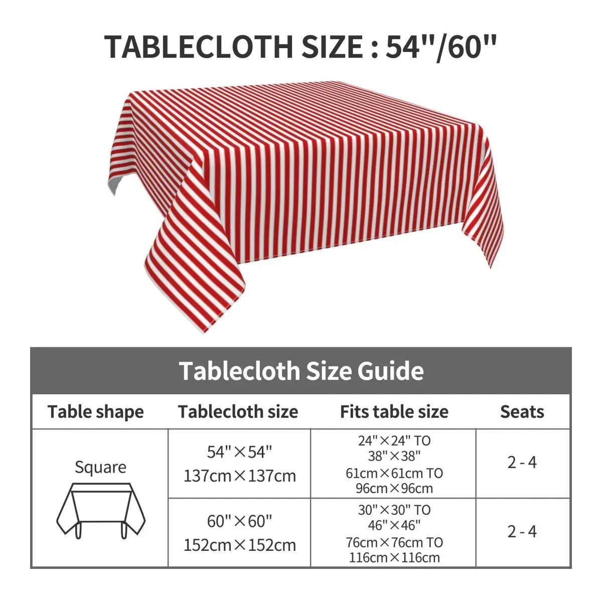 Classic Striped Tablecloth Red and White Lines Protection Table Cloth Modern Home Party Dining Room Table Cover Decoration