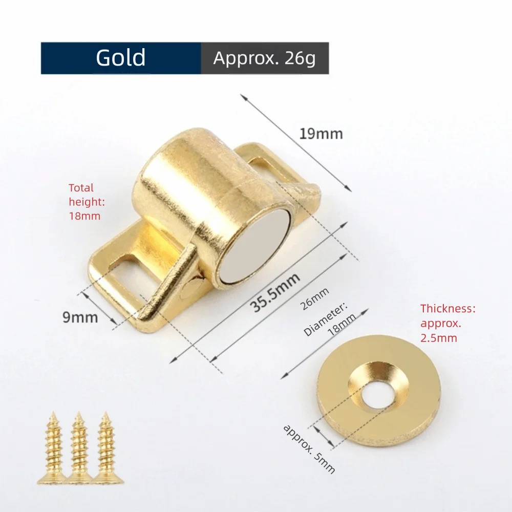 

Strong Magnetic Magnetic Catches Zinc Alloy Suction Handle Drill-free Buckle Hardware Cassette Magnetic Magnetic Suction Lock