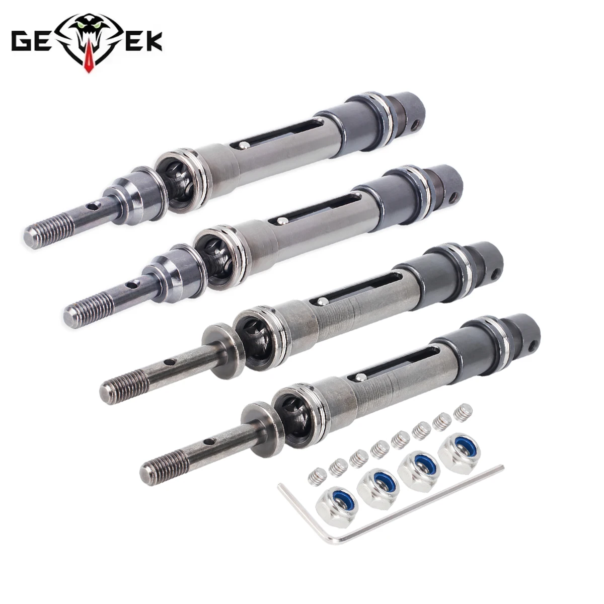 Steel CVD Front Rear Drive Shaft Set for 1/10 Traxxas Slash 4X4 Slash Rustler VXL Stampede 4X4 VXL Car Upgrade Parts