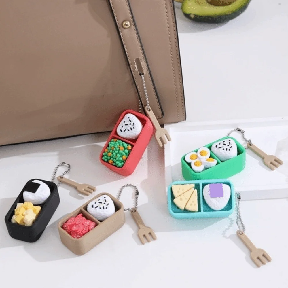 Clicker Sushi Keychain Imitation Sushi Creative Fidget Keychain Novelty Cartoon Simulation Food Keychain Christmas Gifts