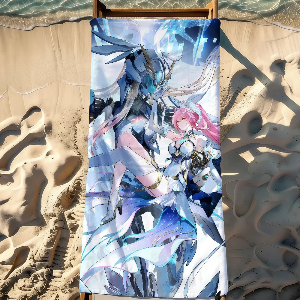 Game Aemeath WuWa Towel Sports Quick Dry Travel Camping Gear Sandproof Soft Light Large Beach Towel