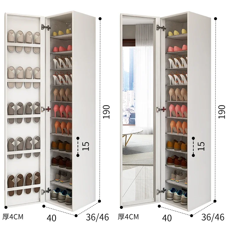 Shoe cabinet, large capacity entrance door, entry-level shoe rack cabinet, storage, wall steel cabinet