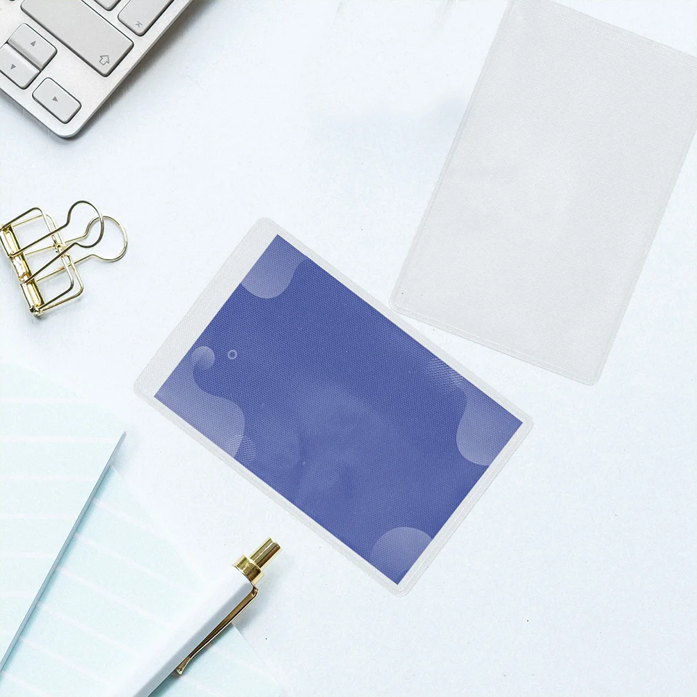 ซองใส่บัตรพลาสติกใสกันน้ำ 50 ชิ้น โปร่งใสสูง สำหรับบัตรประจำตัว บัตรเครดิต บัตรธุรกิจ น้ำหนักเบา