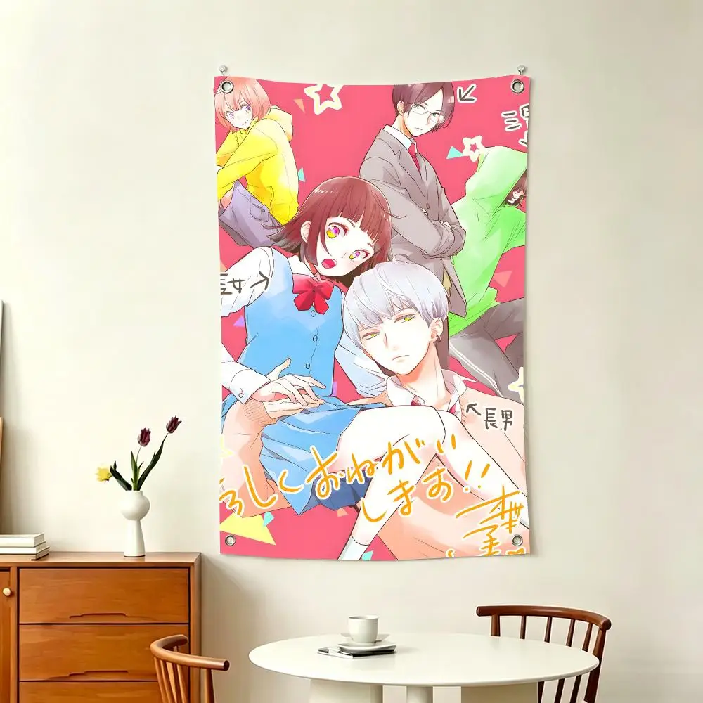 Comedy Anime U-Uchino Otouto‑domo ga Sumimasen Flags Home Decor Wall Hanging Vertical Flags Indoor Outdoor