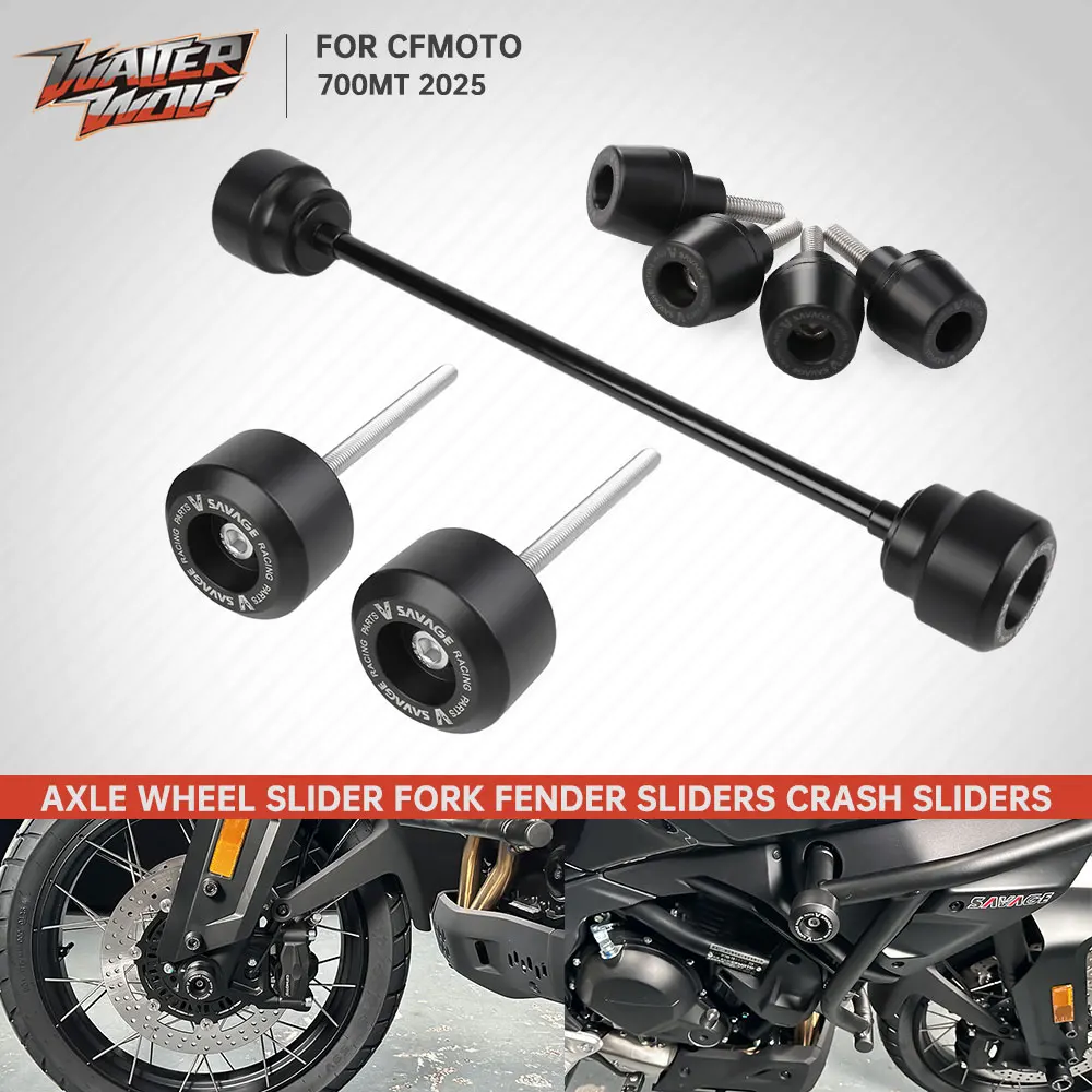 

For CFMOTO 700MT MT700 Crash Slider Falling Protection Front Axle Wheel Swingarm Sliders Crash Bar Frame Fairing Slider CF700MT