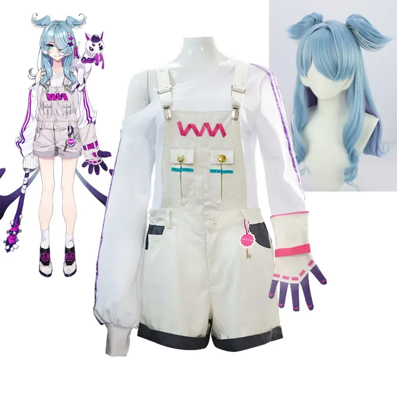 Nijisanji Elira Pendora Cosplay Costume AT LazuLight Vtuber Sky Dragon Anime Clothing Virtual YouTuber Sun Dragon Wig Heagear