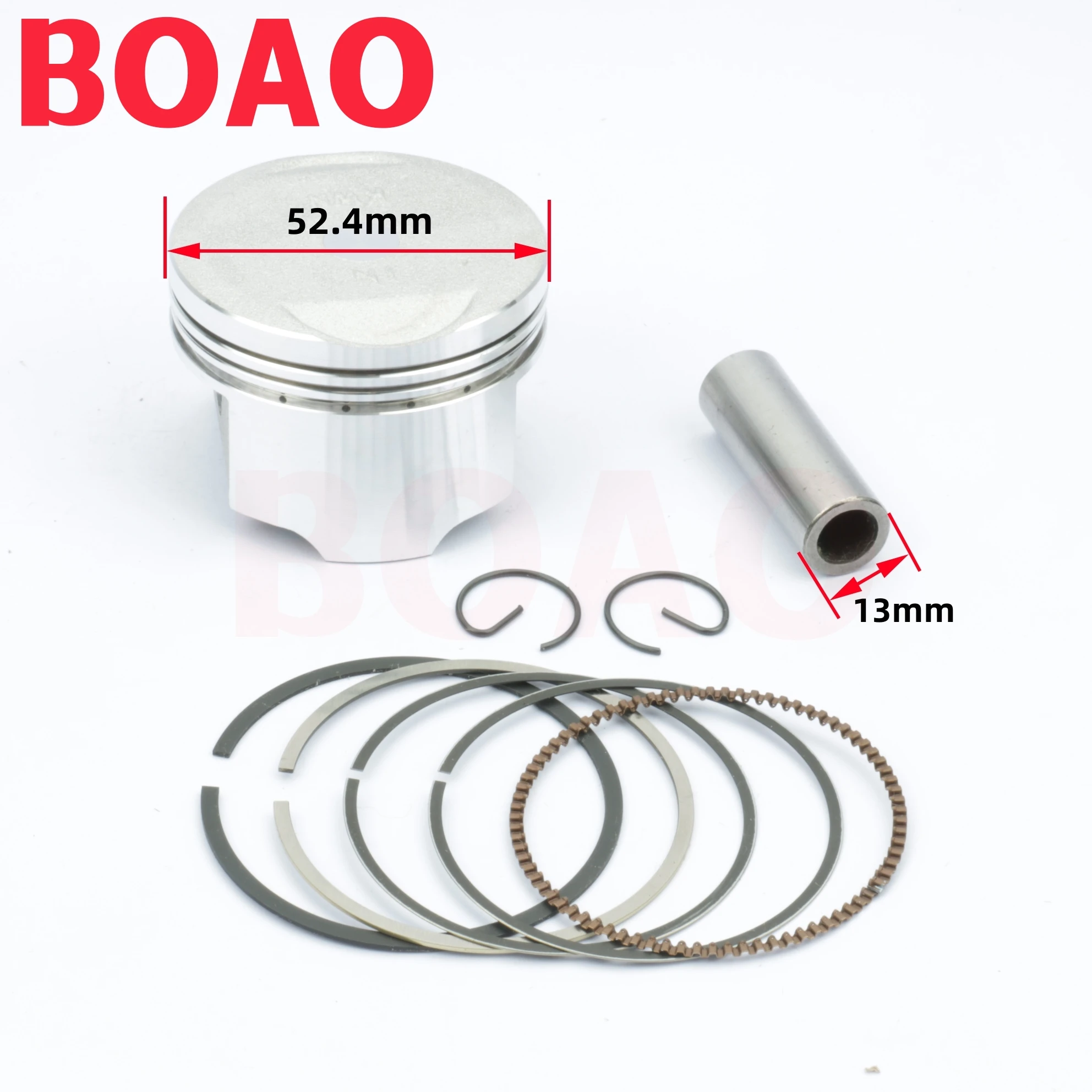 Scooter Pcx 125cc Piston Ring Kit For Honda Lead125 WW Pcx125 Click125i Forza 125 52.4mm 12100-KZR-600 4-Stroke Engine