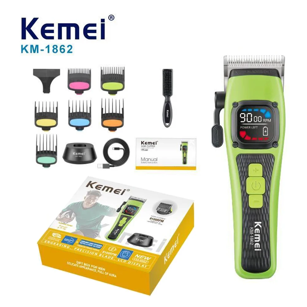 

Kemei KM1862 мужской электрический триммер для волос Baber профессиональная машинка для стрижки волос машина для стрижки волос с зарядной базой для мужчин подарок