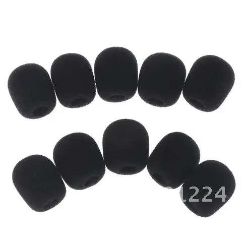 

10pcs Headset Replacement Foam Microphone Cover Telephone Headset Mic Cover Microphone Windscreen Windshied Headset Foam 25*8mm