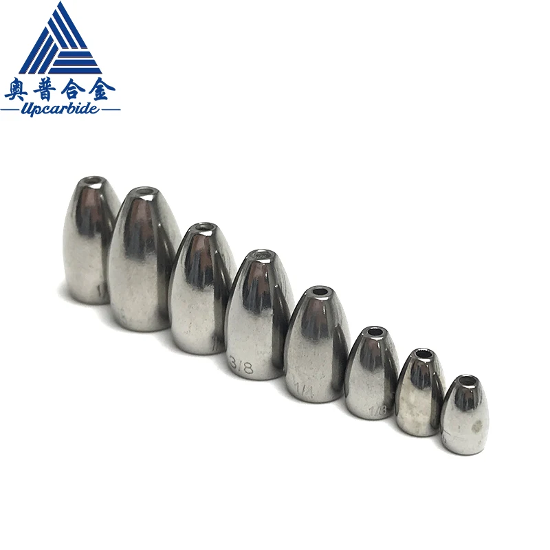 1.8g-63g Tungsten Flipping Weight Sinkers For Bass Fishing Tackle Accessories hole grinding