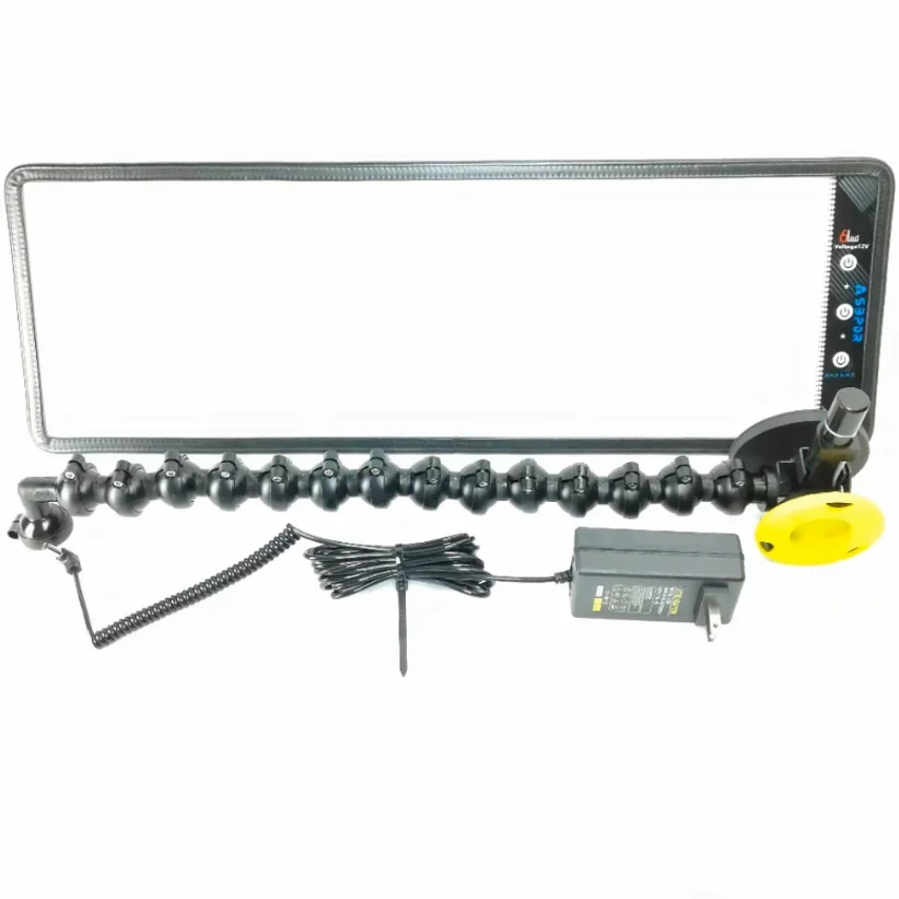 ZR 60cm Length 20cm Width Dent Repair 3D 6-Light Strip Leveling Light Portable Leveling Light Car Dent Repair Tool PDR Lamp