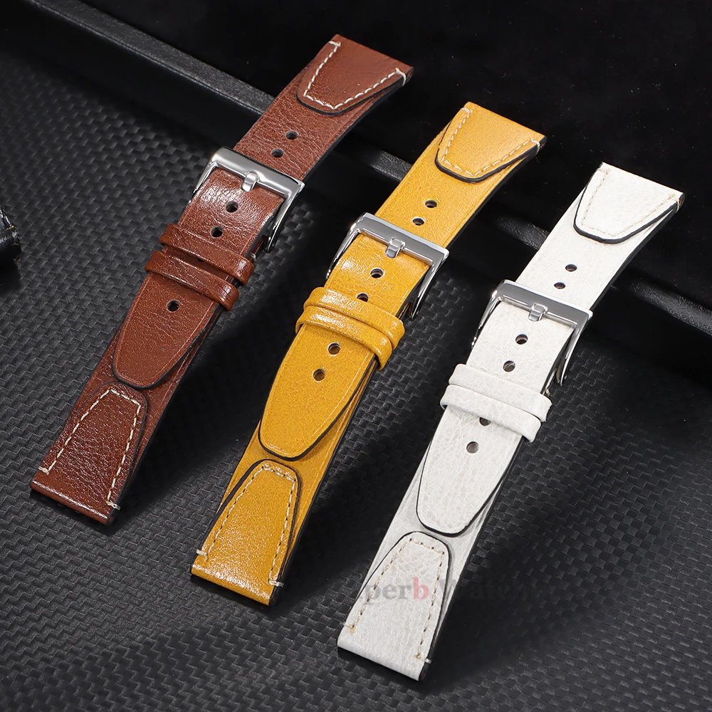 Correa de reloj Retro de cuero genuino para Seiko 5 para skx007, correas de reloj de 20mm y 22mm, pulsera para hombre y mujer para pulsera Rolex