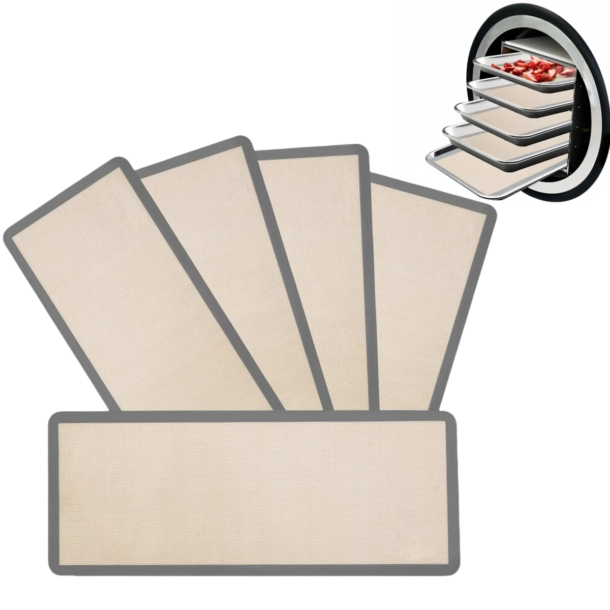 5Pcs Silicone Baking Mats M L Size Drying Liners Non-stick For Harvest Right Kitchen Baking Tool Kitchen Ware Kitchen Gadgets