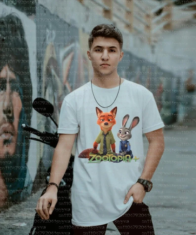 

Новые футболки на заказ Zootopia 2, модные рубашки с короткими рукавами с 3D принтом «Ника и Джуди» для взрослых и детей