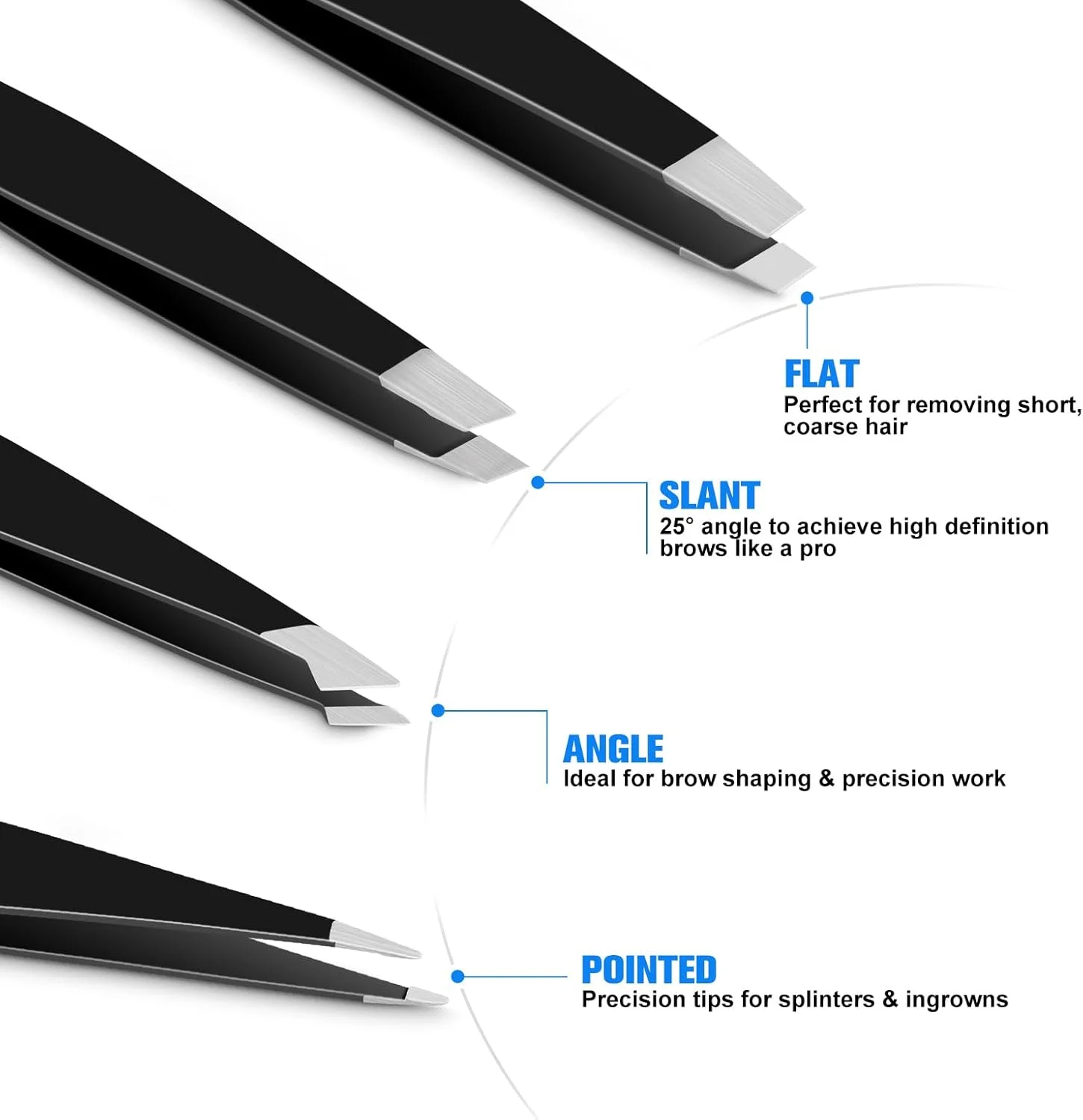 متعددة الأغراض الحاجب الملقط مجموعة 4 قطعة الفولاذ المقاوم للصدأ الحاجب تشديد الوجه الشعر المتقلب ماكياج أداة مجموعة أدوات تشكيل العين