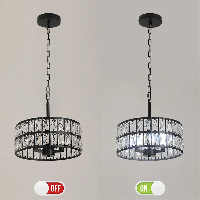 VETRULUS Moderne K9 Kristall Anhänger Licht Nordic Kronleuchter Schlafzimmer Hängen Lampe Retro Luxus Küche Esstisch Plafon Decke – Detail 13