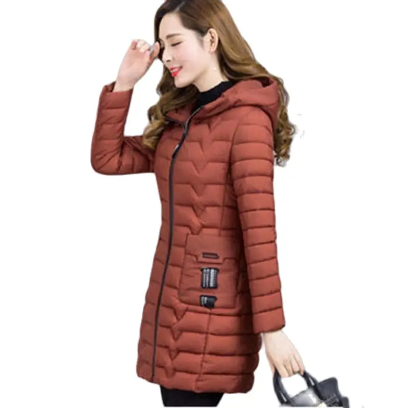 2023 New Light Cotton Coat Women's Mid-length Korean Version Slim Parka Large Largesize Loose Winter Cotton  Women6XL