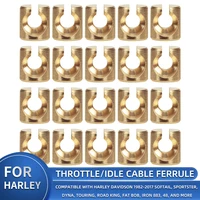 12 casquillos de control del cable inactivo del acelerador para carburador Harley Davidson 1982-2017, tuerca final del cable del acelerador de repuesto 56508-76