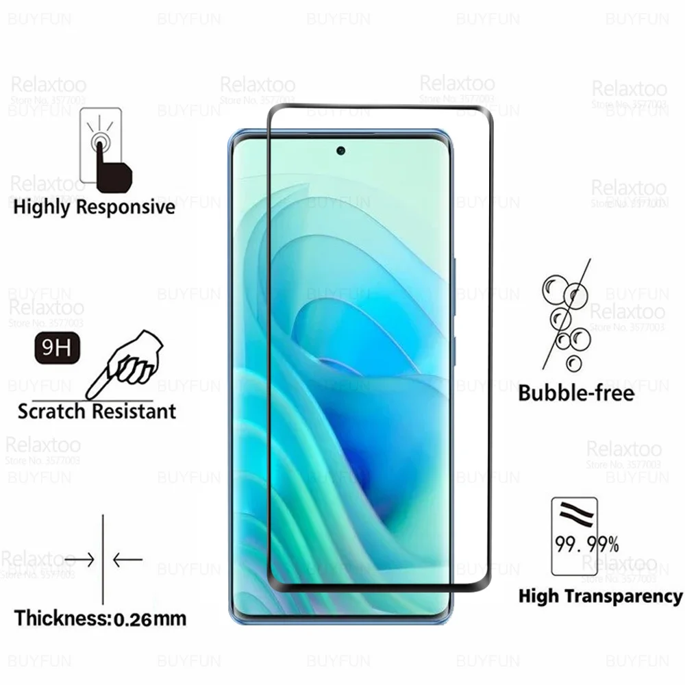 For itel S23+ 4G Curved Glass 1-3Pcs Tempered Glass itelS23 Plus S23Plus ItelS23Plus S681LN 6.78inch Screen Protector Cover Film