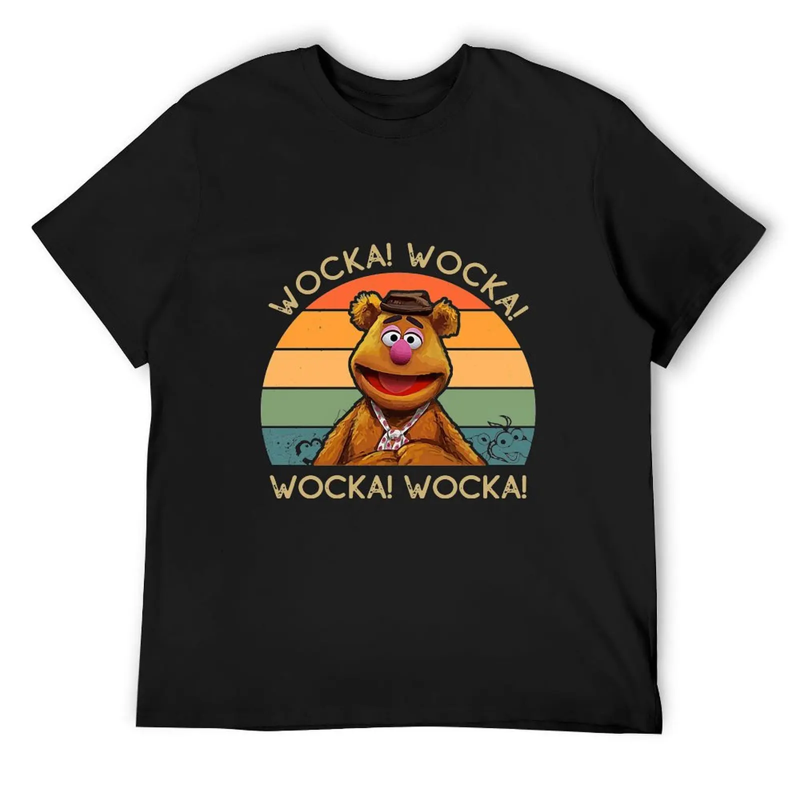 Винтажная рубашка Fozzie Wocka Bear, футболка большого размера с графическим рисунком, заготовки для любителей спорта, роскошная мужская одежда