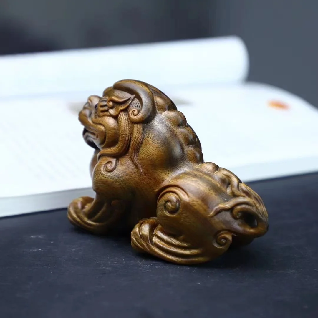 Natural Guajacwood Wood Carving Creative Handheld Artsy Object Home Decorations Desktop Crafts Ornaments