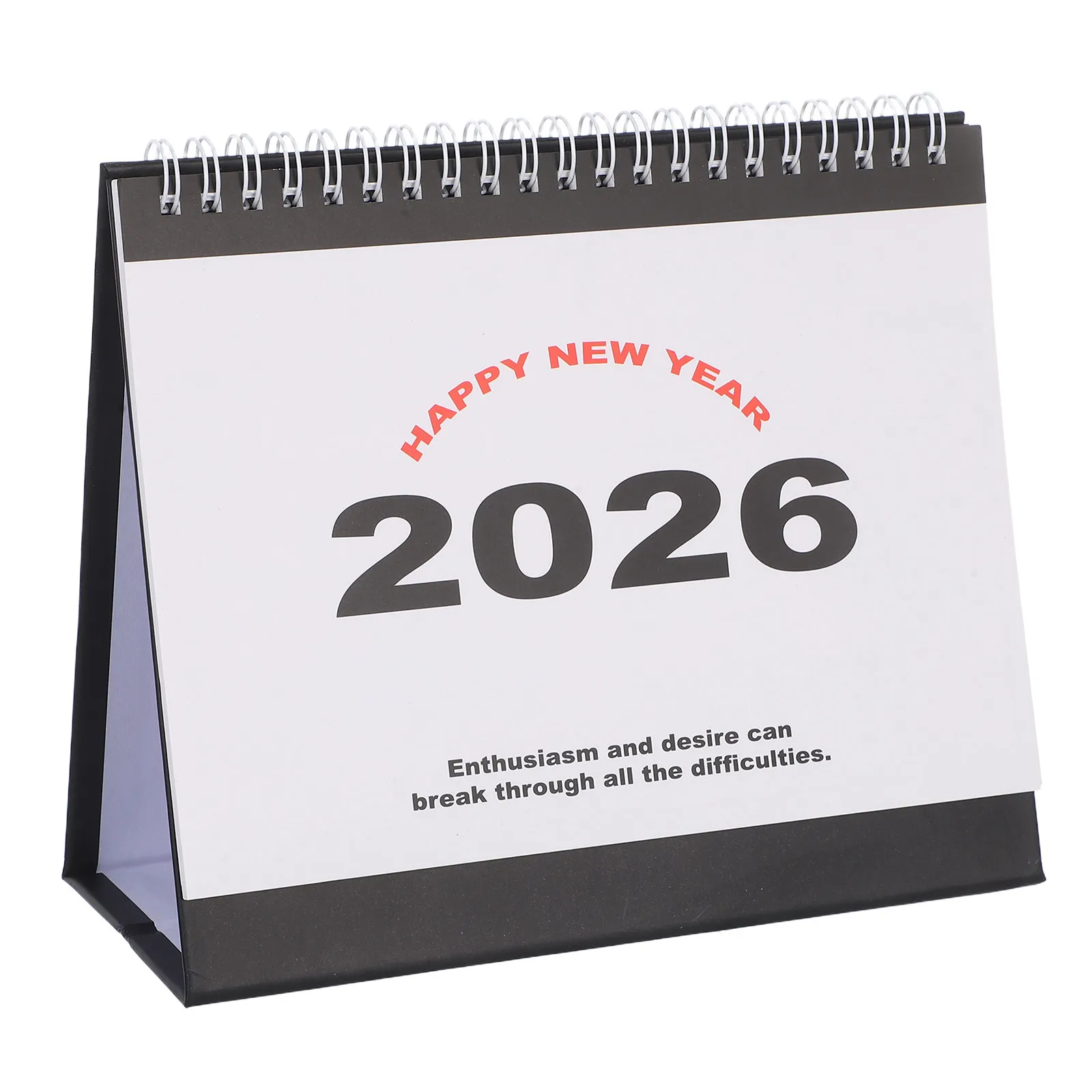 

2026 Desktop Flip Calendar Minimalist Design Compact Size Holiday Dates English for Office Desk Planner Professional Workspace