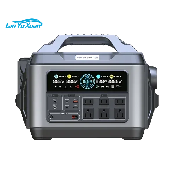 

2025 Power Station 1200W 1110wh Portable Power Station Lithium Battery Pack Outdoor Solar Rechargeable Mobile Power Supply