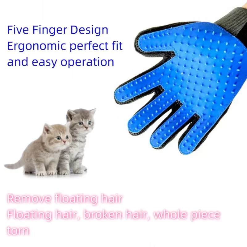 قفاز الحيوانات الأليفة القط الاستمالة قفاز القط الشعر فرشاة إزالة الشعر قفازات الكلب مشط للقطط حمام مزيل الشعر فرشاة تدليك نظيفة للحيوان