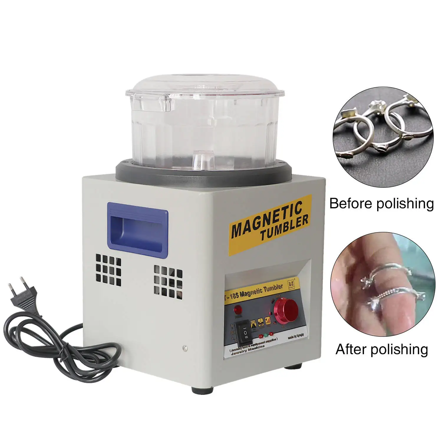 

High Speed KT-185 Magnetic Polishing Machine Magnetic Gem Jewelry Polishing Machine
