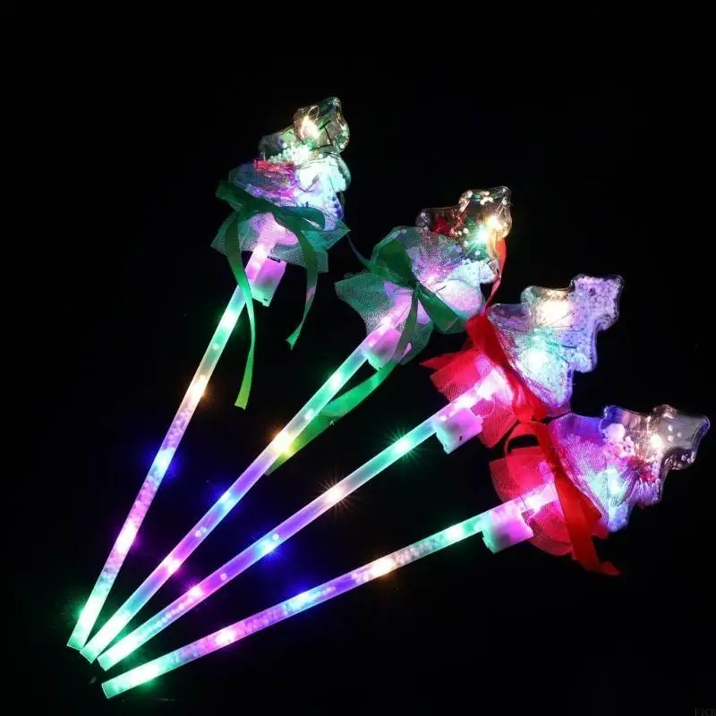 F1CB 10pcs Light Up Toy Christmas Party Props Flashing Wand Flea Market Product