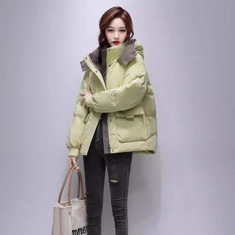 Female Overcoat 2024 New Fashion Loose Women Down Jacket Winter White Duck Down High Quality Warm Hooded Women Down Jacket H134