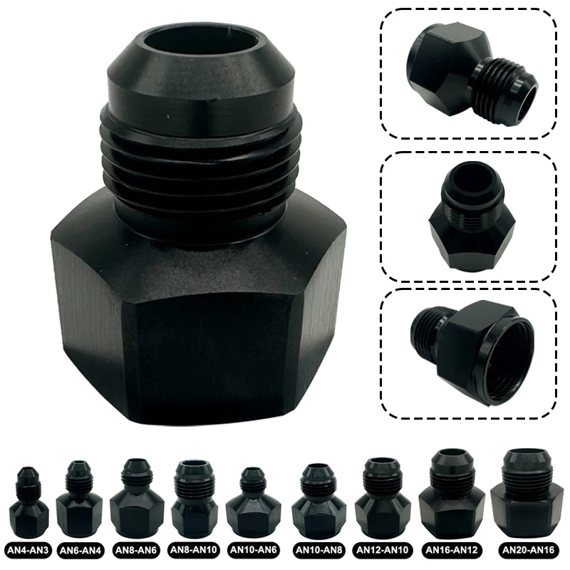 Aluminum Reducer Expander Fitting Adapter Female To Male 3AN 4AN 6AN 8AN 10AN 12AN 16AN 20AN Oil Cooler Connector Hose Fitting