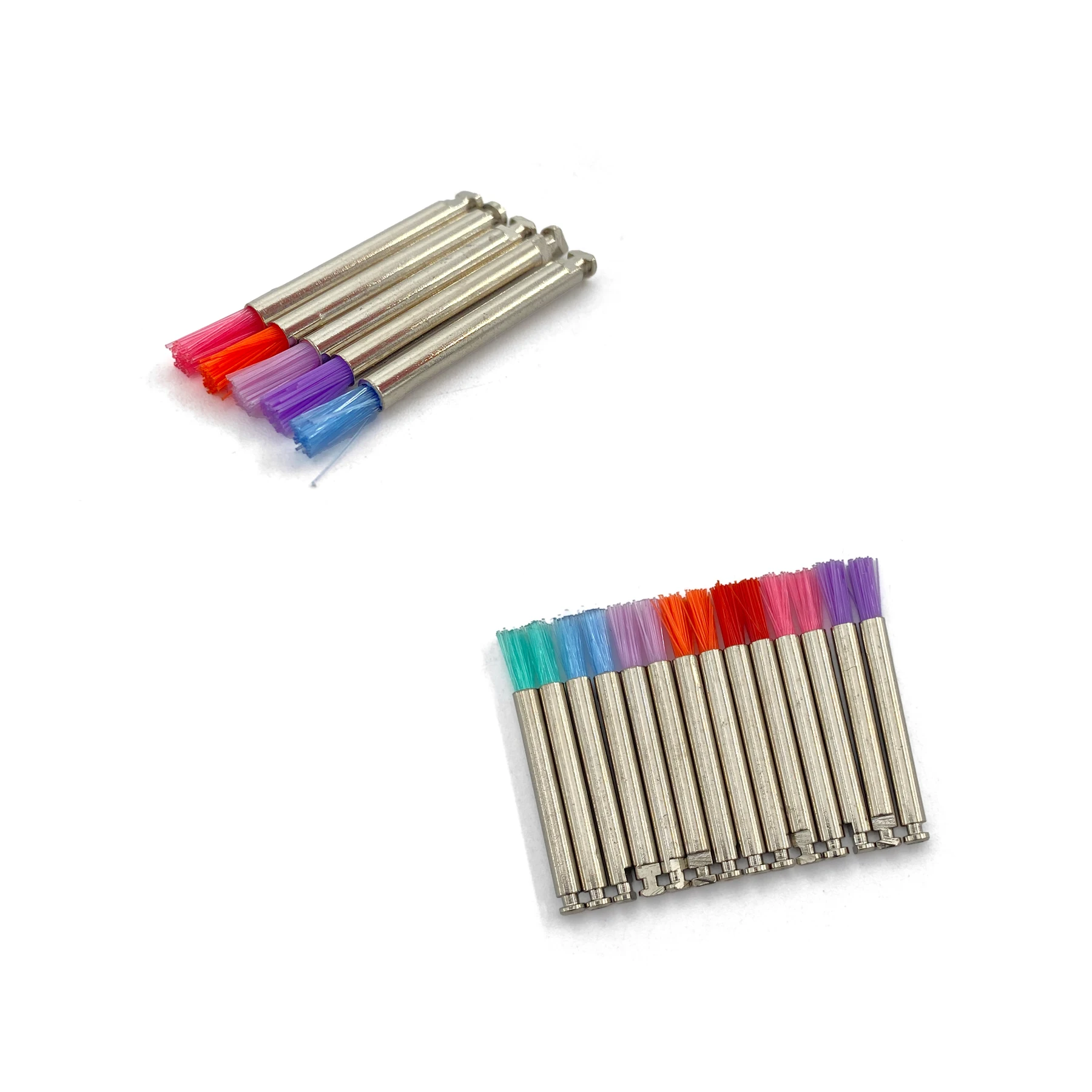 50pcs/Bag Dental Lab Nylon Latch Small Flat Polishing Polisher Prophylaxis Brushes Disposable Dental Care Brush Head
